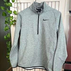 Nike Heather Gray Quarter-Zip Top